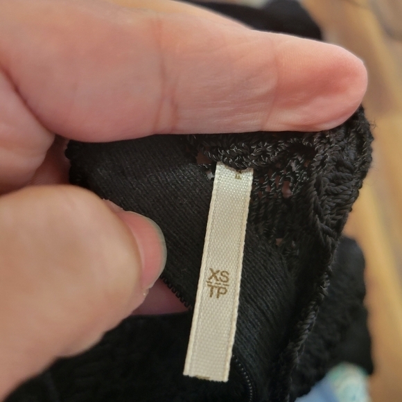 Free People Crochet Black Dress Size XS - Picture 7 of 12